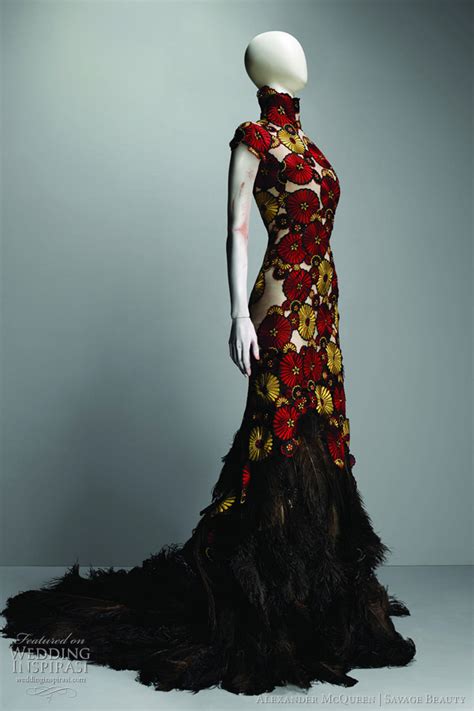 bronze alexander mcqueen dresses